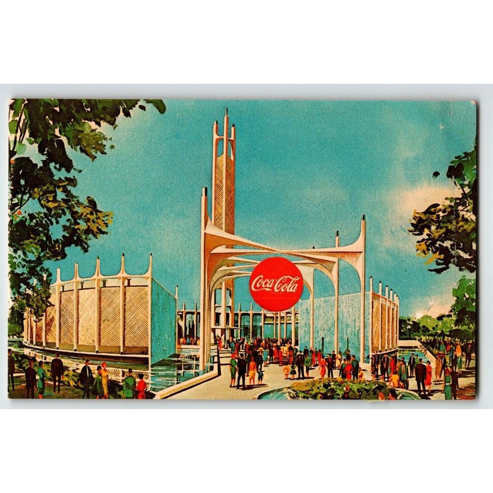 Coca-Cola Company Pavilion New York World's Fair NYC Postcard Unposted 1965
